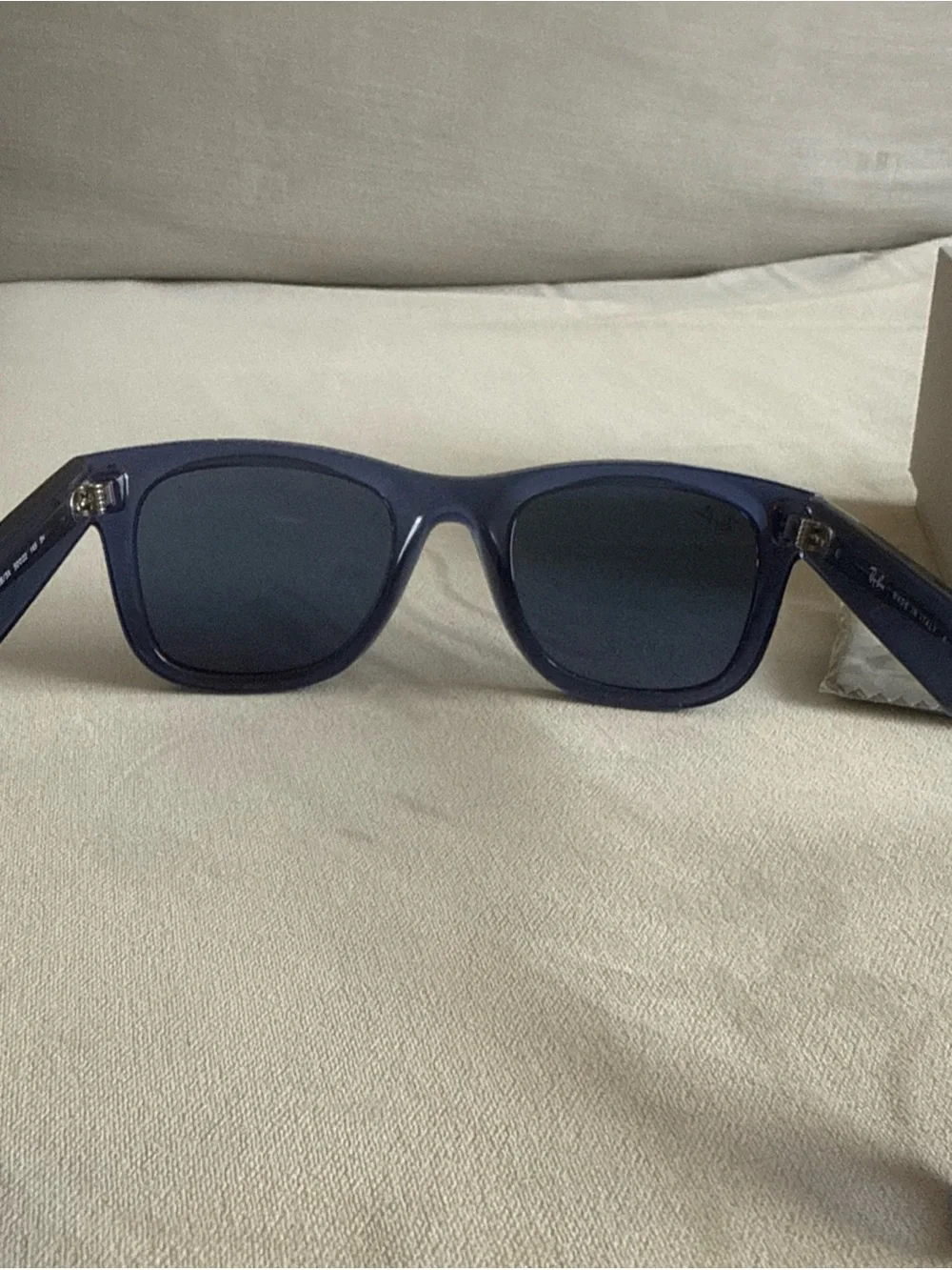 Ray-Ban Wayfarer Reverse 6708/3A Navy Blue Sunglasses Unisex Orig $215